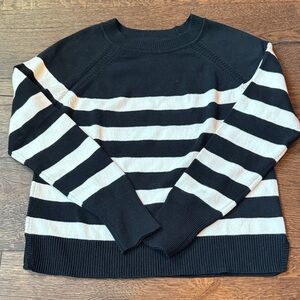 Banana Republic Black and White Striped Sweater